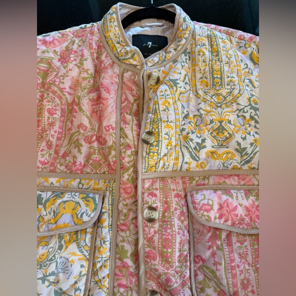 7 for all mankind Floral Bomber Jacket - Picture 2 of 7